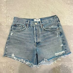 Agolde Parker Long Vintage Short in Swapmeet